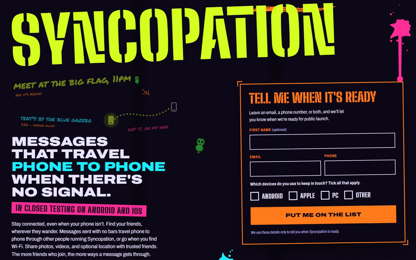 Syncopation (syncopation.app), captured Sept 2026